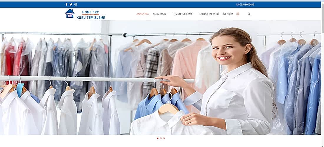 Homedry Kuru Temizleme Web Sitesi Yenilenmiştir